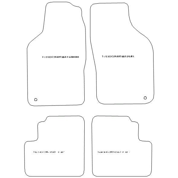 To fit Saab 900 Convertible Car Mats 1994 - 1998 & Heel Pad (B) - Picture 5 of 16